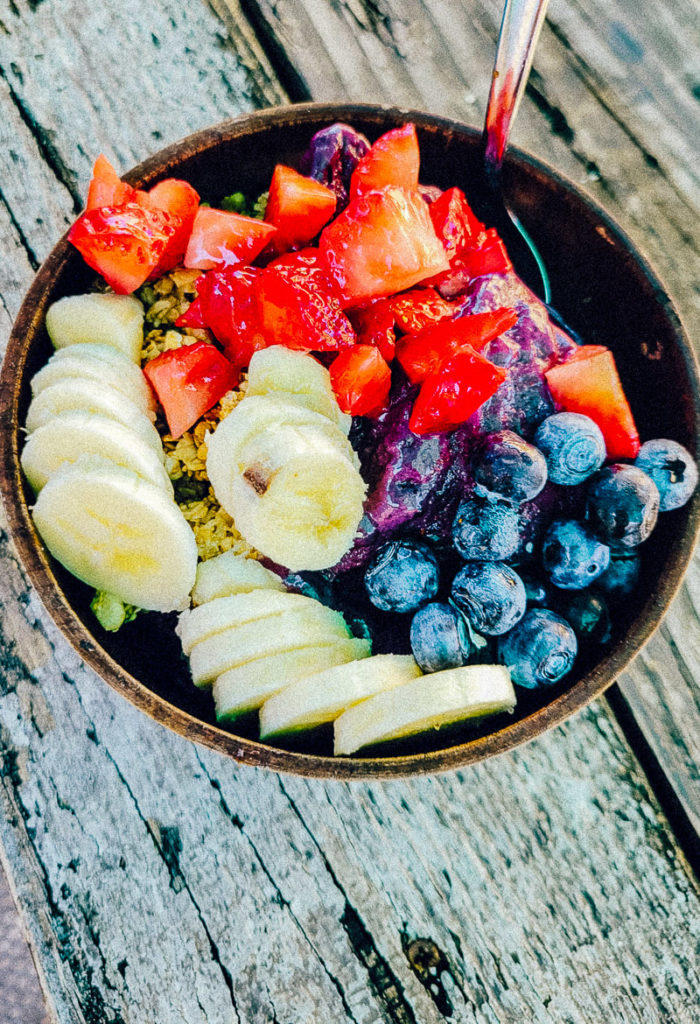 Delicious Acai bowl at Bunkhouse Coffee Bar, Jenson, Florida