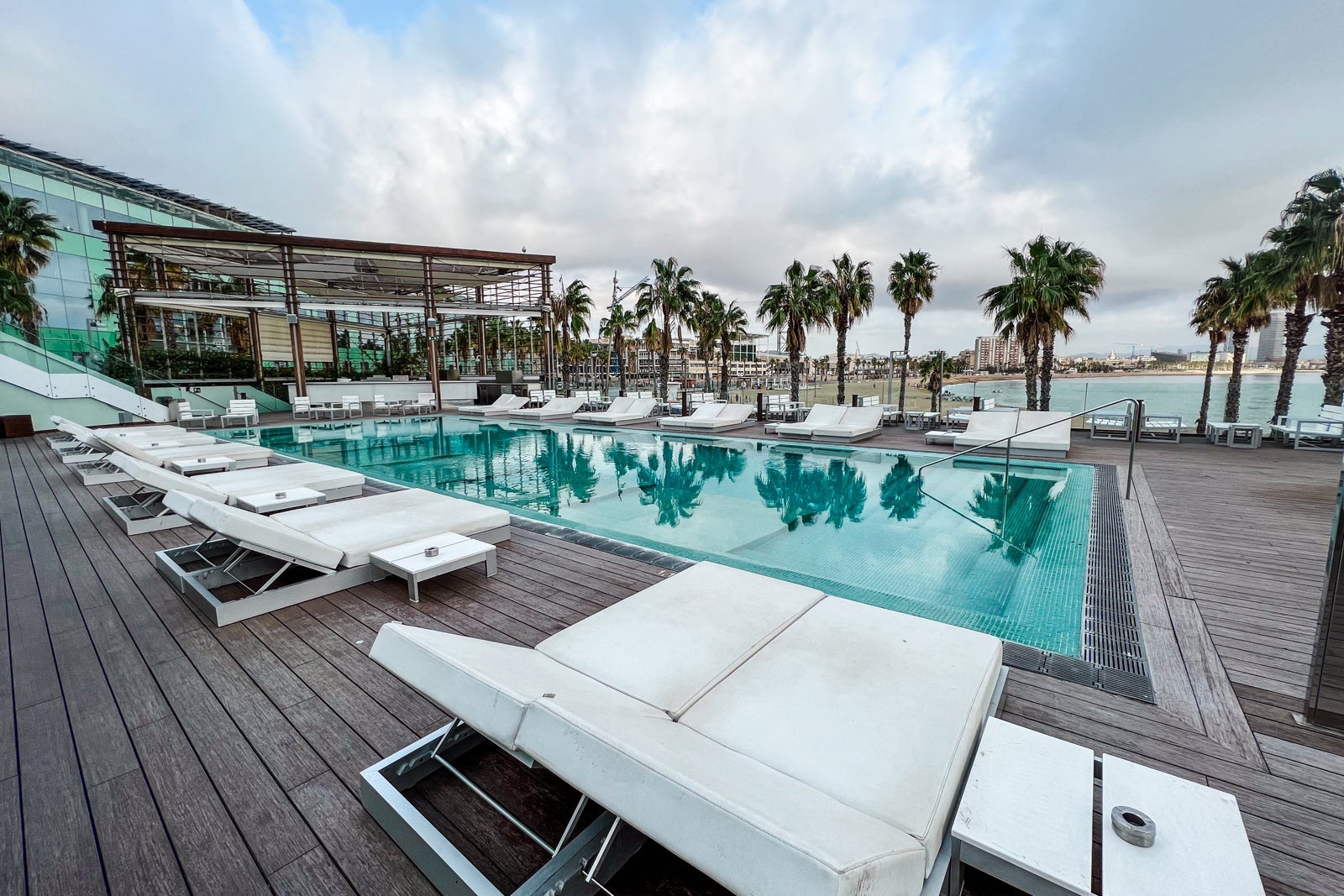 Pool deck at the W Barcelona