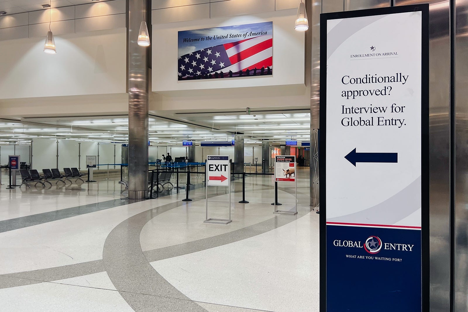 Global Entry enrollment on arrival location at Los Angeles International Airport (LAX)