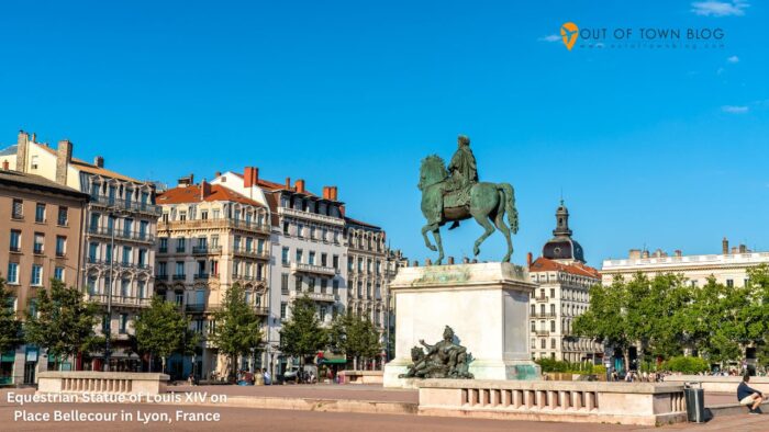 Equestrian Statue of Louis XIV on Place Bellecour in Lyon, France