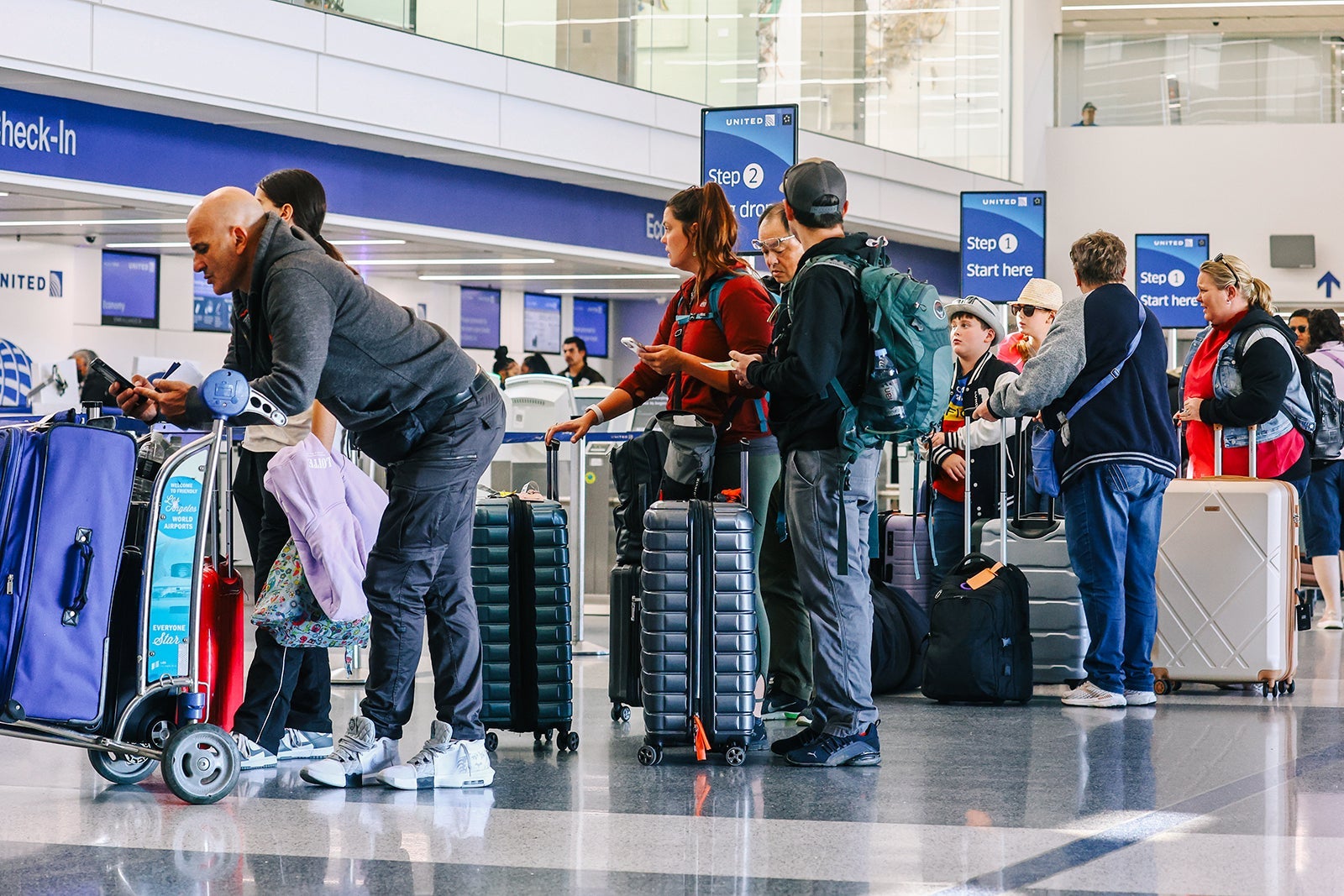 United check-in area