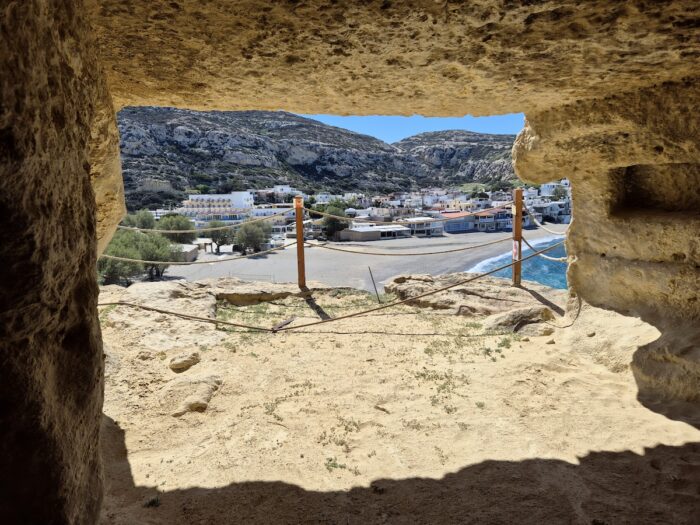 Matala Caves, a former hippie paradise