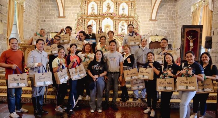 Participants at San Francisco Church with Gen Trias City Tourism Officer Dennis Columna