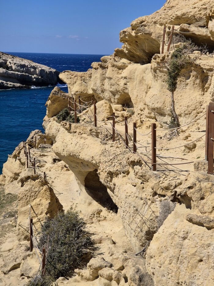 Path leading to the caves of Matala
