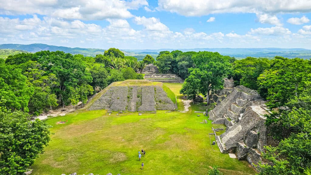views over Xunantunich  from el castillo