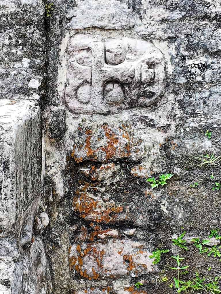 sun god carving into wall of el castillo