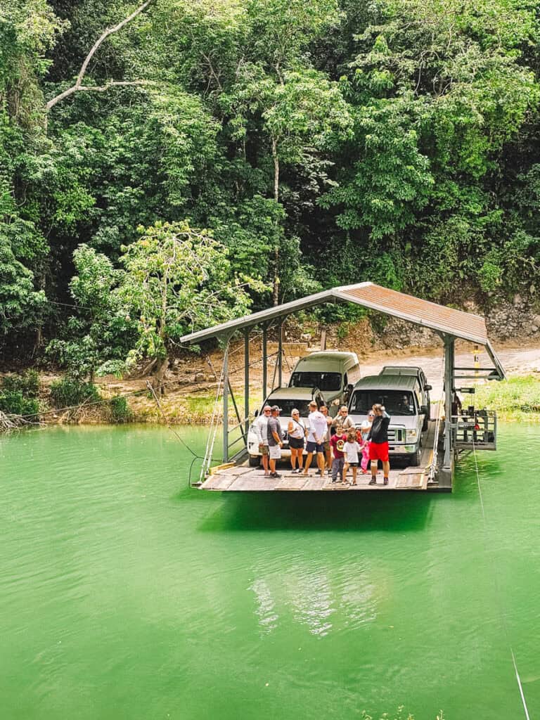 crank arm ferry over mapon river belize