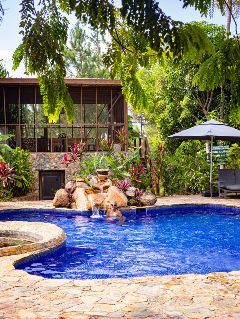 woman in swimming pool at hidden valley wilderness resort