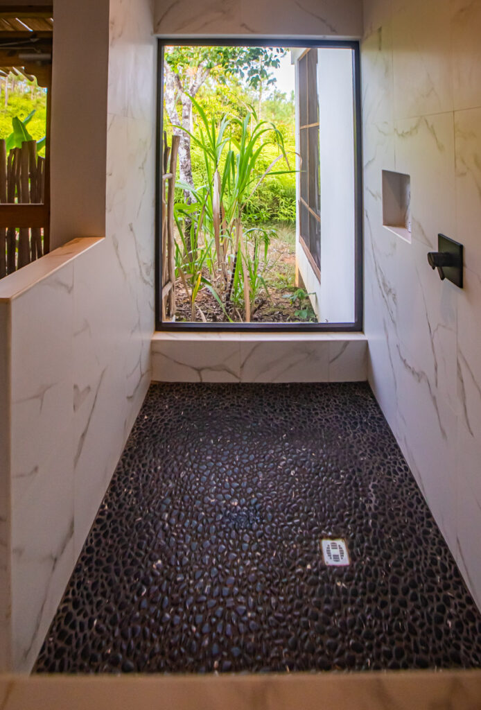 shower in luxury villa