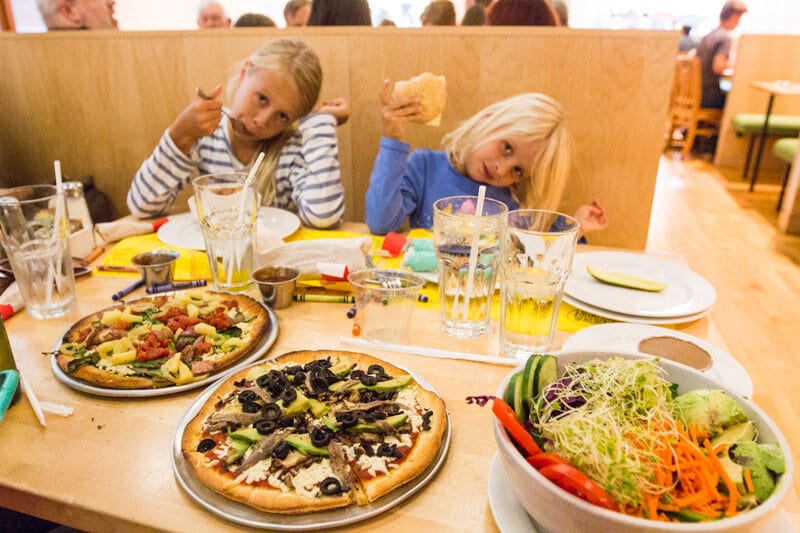 girls eating at  The Tomato Head