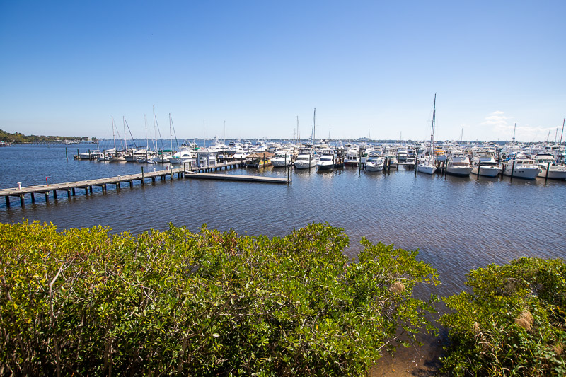 View of marina from TideHouse Waterfront Restaurant