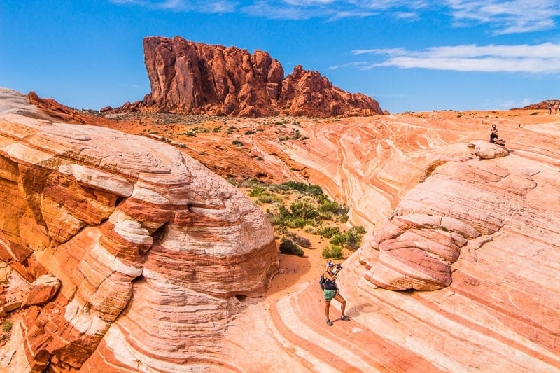 woman taking a selfie in Valley of Fire State Park, Nevada